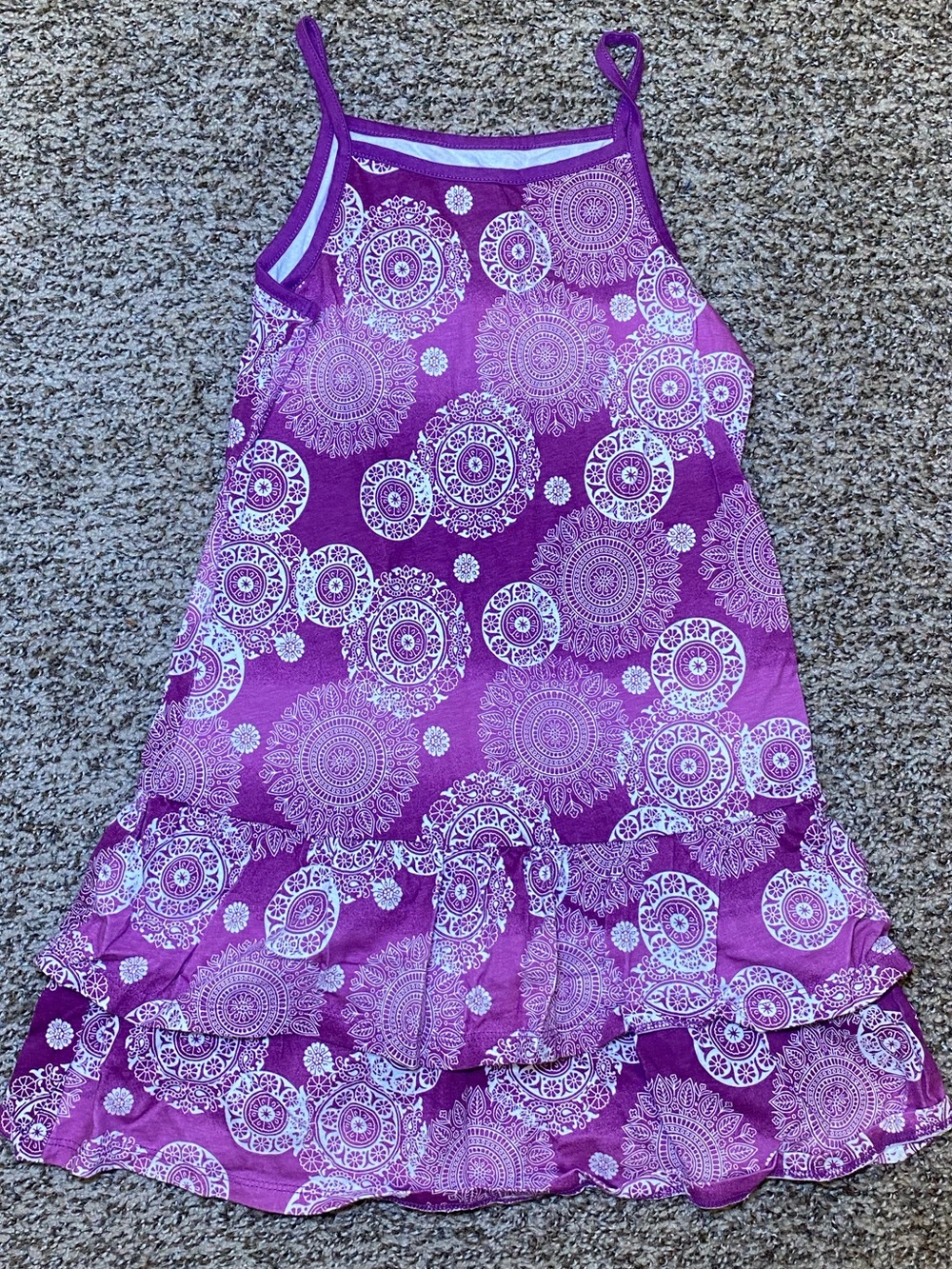 Faded Glory Purple Trim Cotton Tank Top